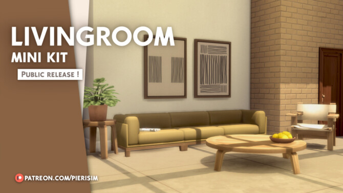 Sims 4 LIVING ROOM mini kit at Pierisim
