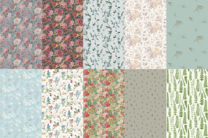Sims 4 Vintage Country Wallpaper III at SimPlistic
