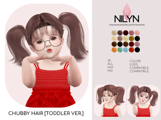 Sims 4 CHUBBY HAIR [TODDLER VER] by Nilyn at TSR