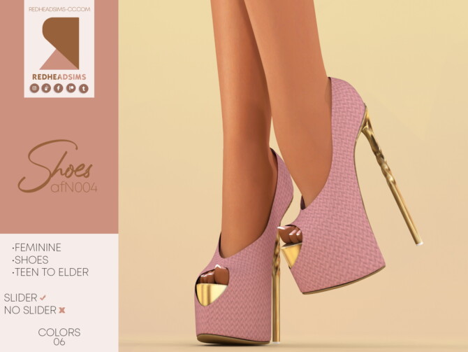 Sims 4 AF SHOES N004 at REDHEADSIMS