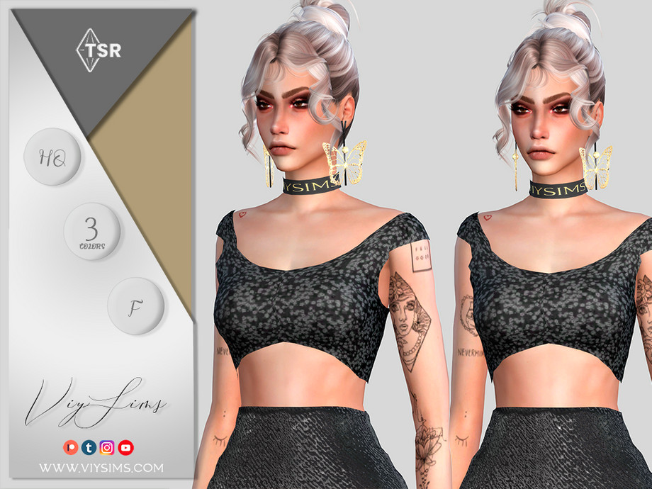 Cropped Top 1 by Viy Sims at TSR » Sims 4 Updates