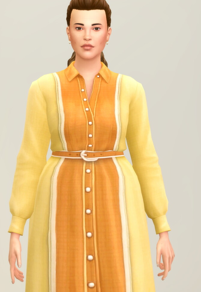 Sims 4 Color Block Shirt Dress & Shirt at Rusty Nail