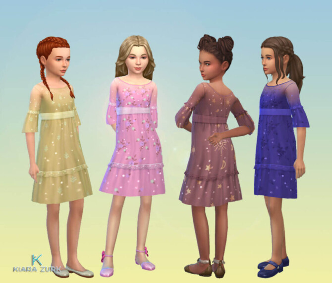 Sims 4 Dress Glitter Conversion at My Stuff Origin