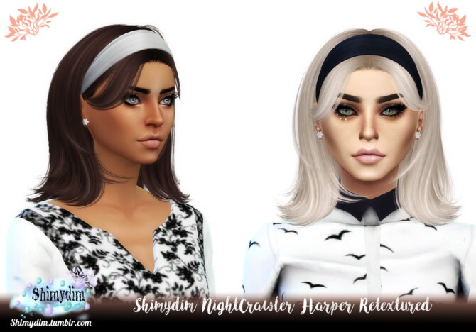 Sims 4 NightCrawler Harper Hair Retexture at Shimydim Sims