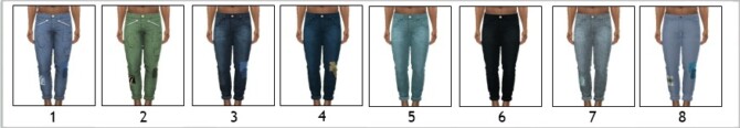 Sims 4 GP07 ROLLED JEANS (M) at Sims4Sue