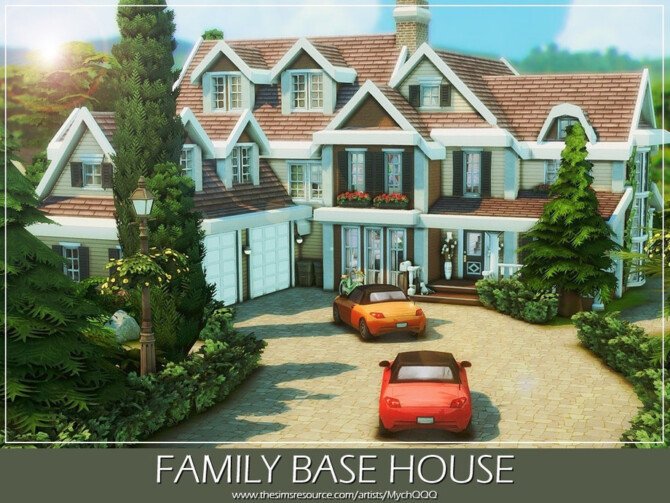 Sims 4 Family Base House by MychQQQ at TSR
