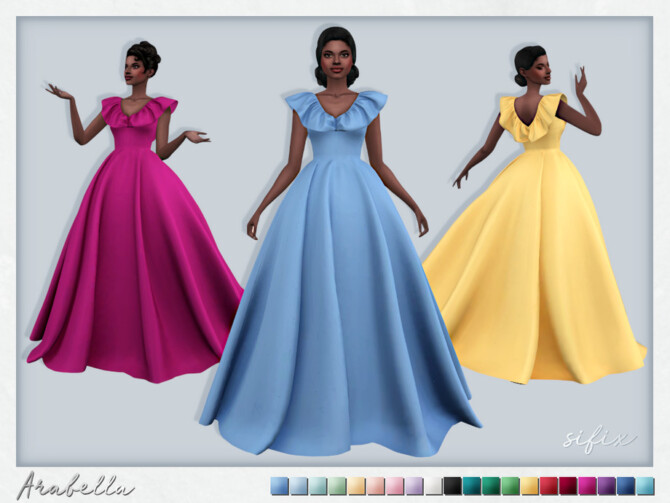 Sims 4 Arabella princess ball gown by Sifix at TSR