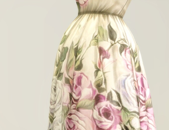 Sims 4 Vintage flower dress at Rusty Nail