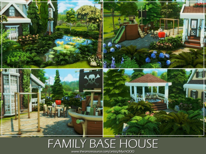 Sims 4 Family Base House by MychQQQ at TSR