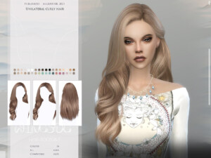 WINGS-TO0808 Unilateral curly hair by wingssims at TSR