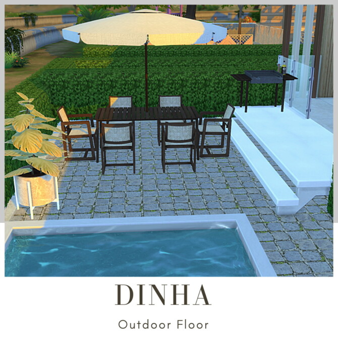 Sims 4 Outdoor Floor at Dinha Gamer