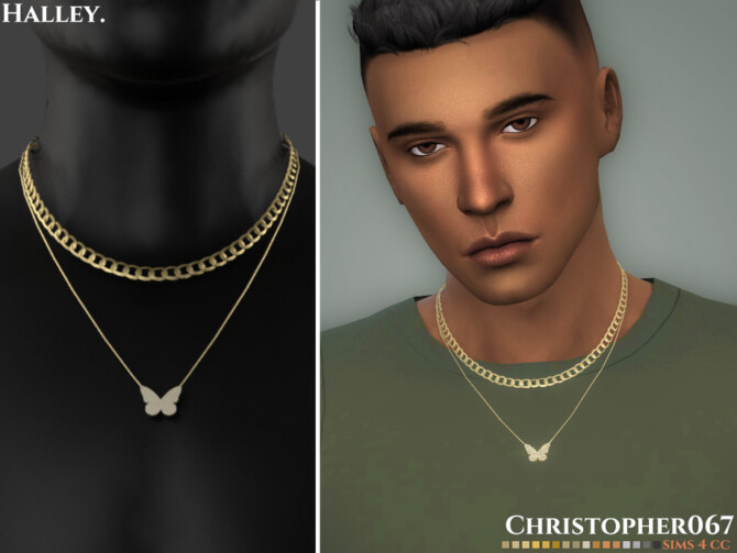 Sims 4 Halley Necklace Male by Christopher067 at TSR