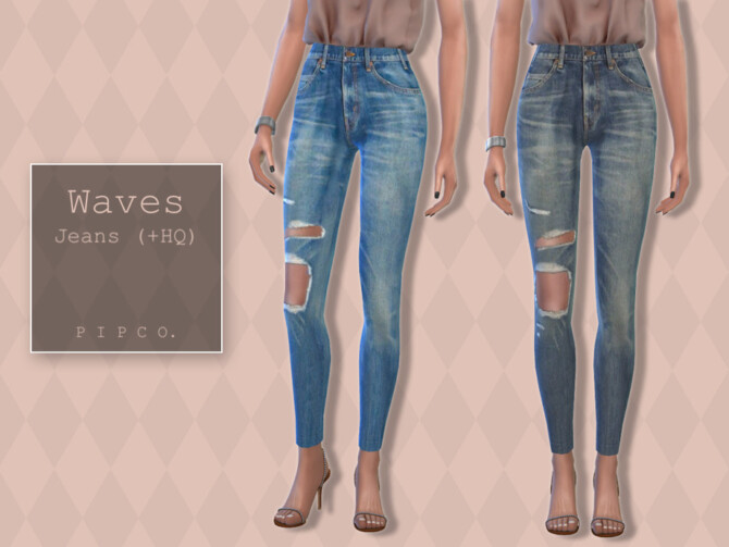 Sims 4 Waves Jeans by Pipco at TSR