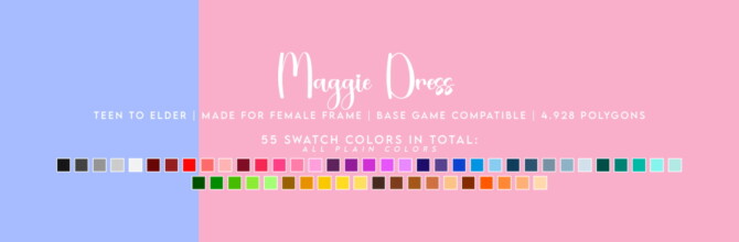 Sims 4 MAGGIE DRESS at Candy Sims 4