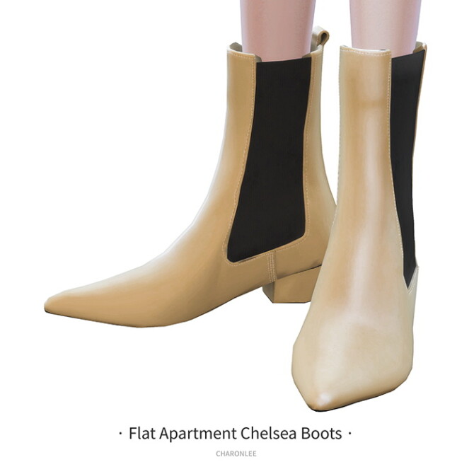 Sims 4 Flat Apartment Chelsea Boots at Charonlee