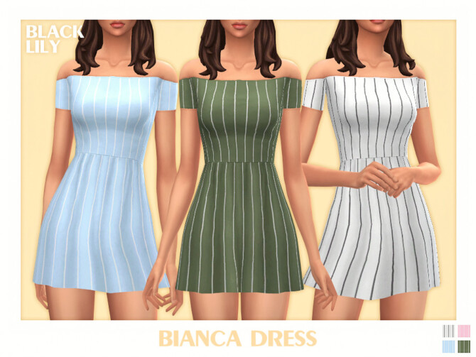Sims 4 Bianca Dress by Black Lily at TSR