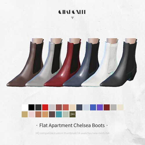 Flat Apartment Chelsea Boots at Charonlee » Sims 4 Updates
