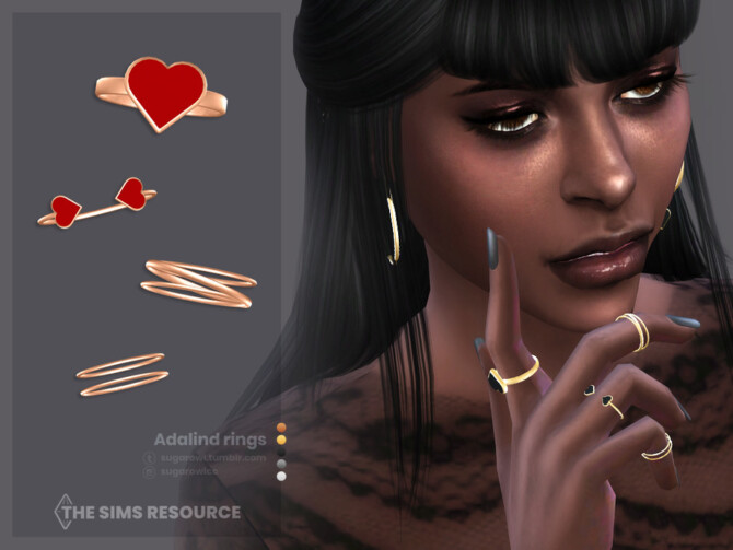 Sims 4 Adalind rings by sugar owl at TSR