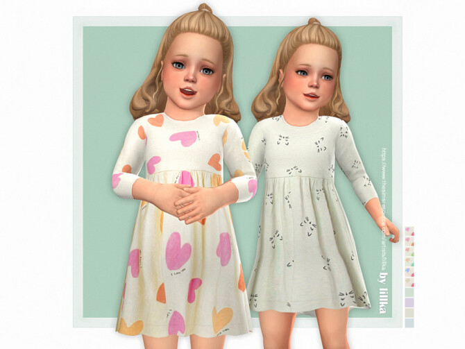 Sims 4 Nicole Dress by lillka at TSR