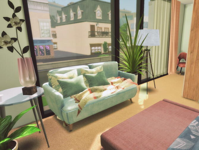 Sims 4 Pastella main bedroom by GenkaiHaretsu at TSR