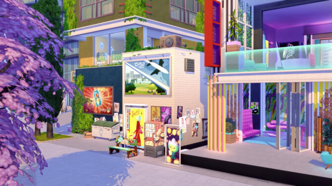 Sims 4 PLANET HONEY POP! a karaoke bar at Picture Amoebae