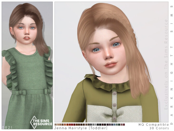 Sims 4 Jenna Hairstyle [Toddler] by DarkNighTt at TSR