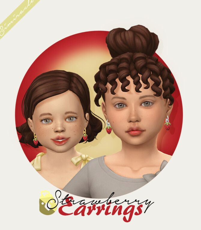 Sims 4 Strawberry Earrings at Simiracle