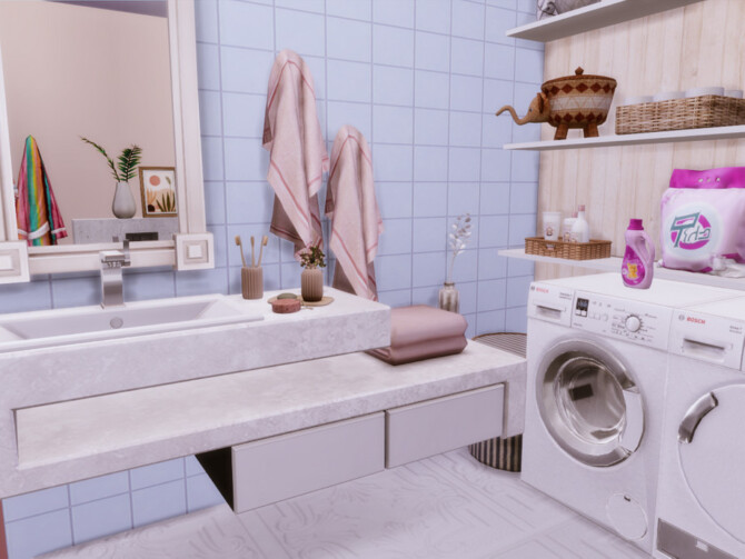 Sims 4 Pastella Bathroom by GenkaiHaretsu at TSR