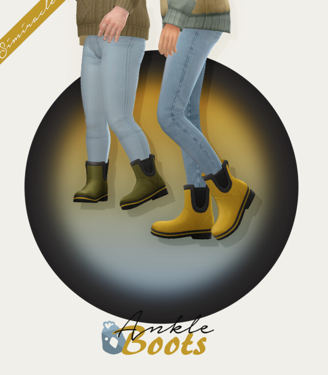 Sims 4 Ankle Boots for kids & toddlers at Simiracle