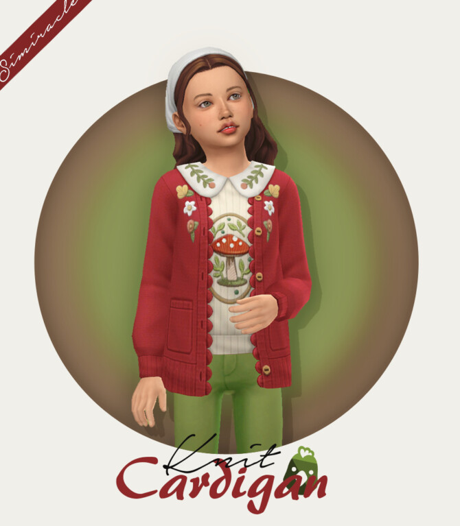 Sims 4 Knit Cardigan Kids Version at Simiracle