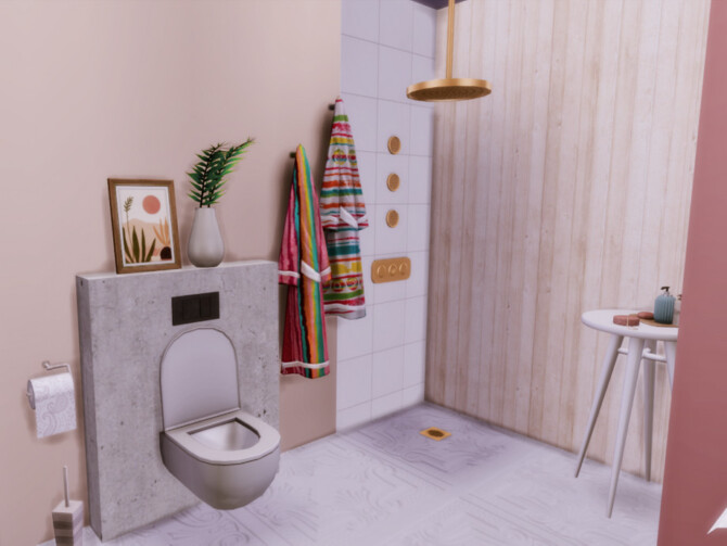 Sims 4 Pastella Bathroom by GenkaiHaretsu at TSR