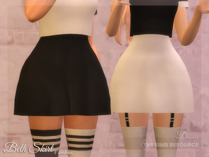Sims 4 Beth Skirt by Dissia at TSR