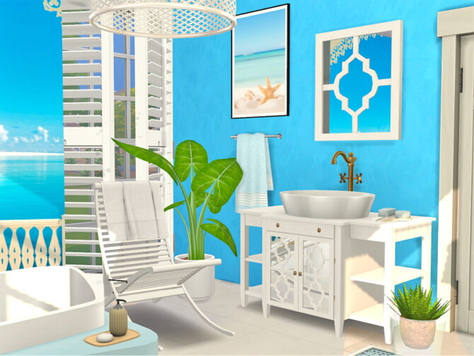 Sims 4 Blue Ocean Bathroom by Flubs79 at TSR