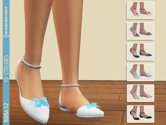 Sims 4 Ballerina shoes with bow by Birba32 at TSR