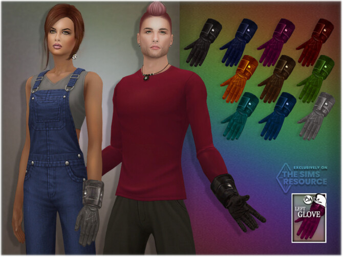 Sims 4 Leather Left Glove by BAkalia at TSR