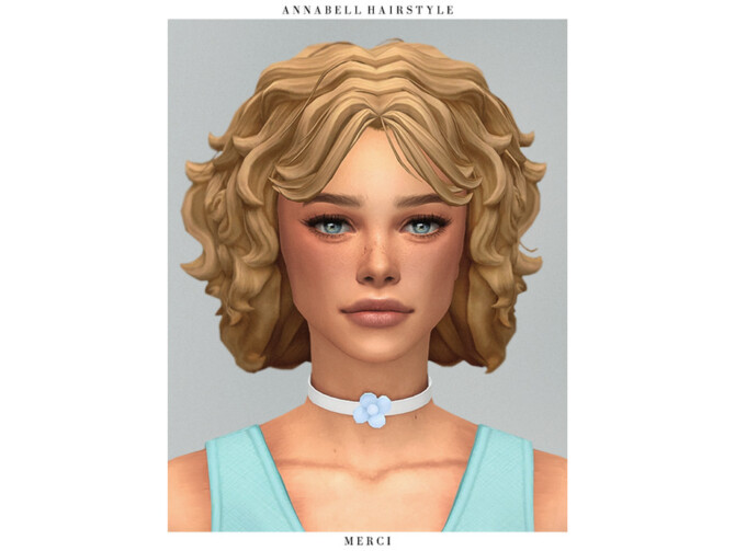 Sims 4 Annabell Hairstyle by Merci at TSR