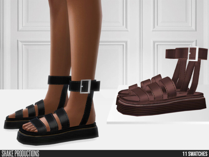 Sims 4 747 Platform Sandals by ShakeProductions at TSR