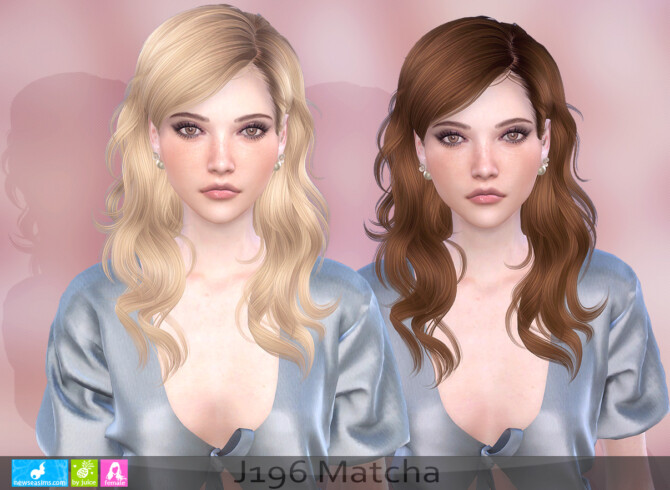 Sims 4 J196 Matcha hair (P) at Newsea Sims 4
