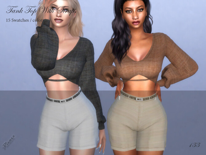 Sims 4 Tank Top With Straps by pizazz at TSR