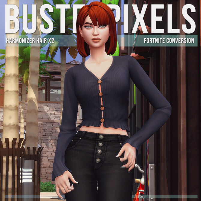 Sims 4 Fortnite Harmonizer Hair Conversion/Edit at Busted Pixels