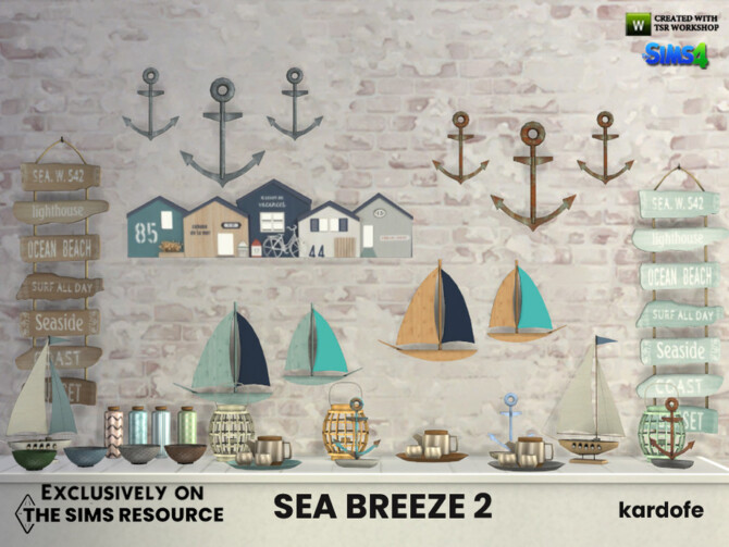 Sims 4 Sea breeze 2 set by kardofe at TSR