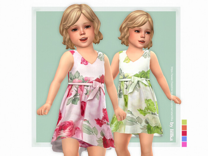 Sims 4 Patricia Dress by lillka at TSR