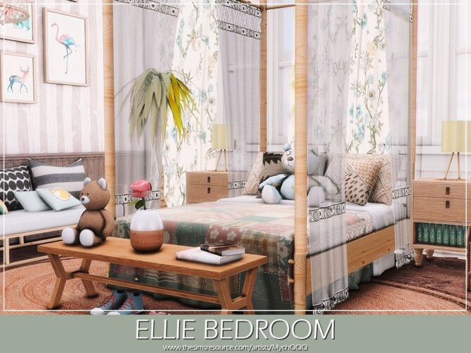 Sims 4 Ellie Bedroom by MychQQQ at TSR