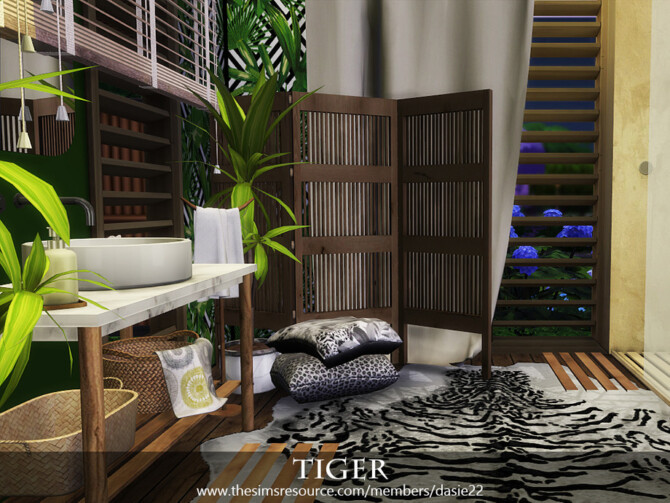 Sims 4 TIGER bathroom by dasie2 at TSR