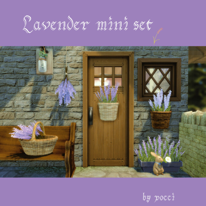 Sims 4 Lavender mini set by pocci at Garden Breeze Sims 4