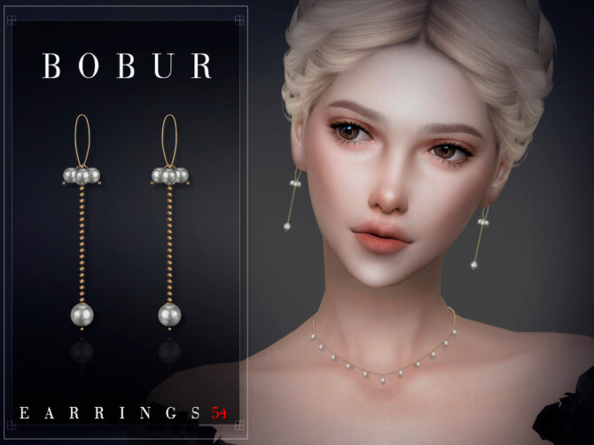 Sims 4 Earrings 54 by Bobur3 at TSR