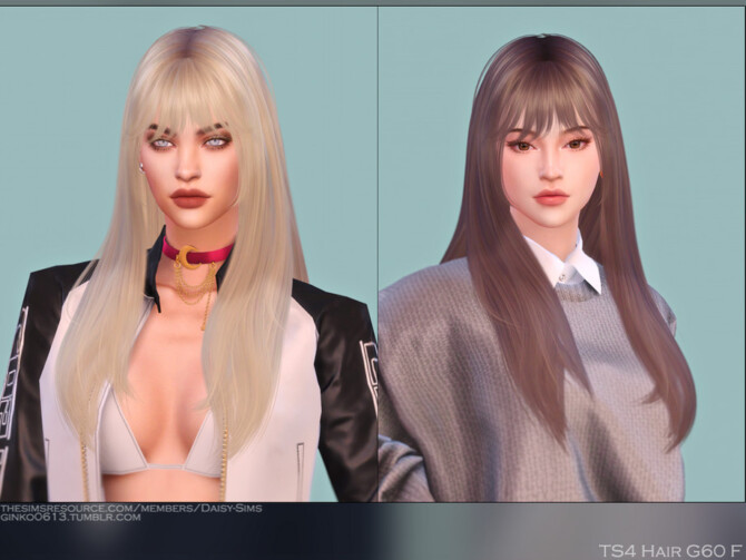 Sims 4 Female Hair G60 by Daisy Sims at TSR