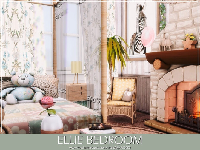 Sims 4 Ellie Bedroom by MychQQQ at TSR