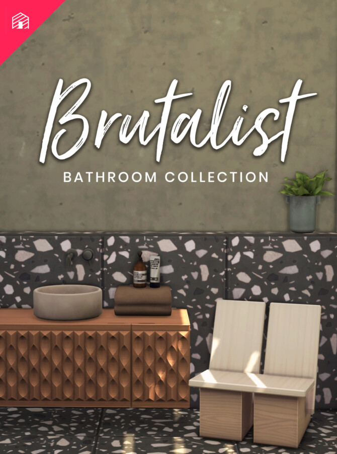 Sims 4 Brutalist Bathroom Collection at Harrie