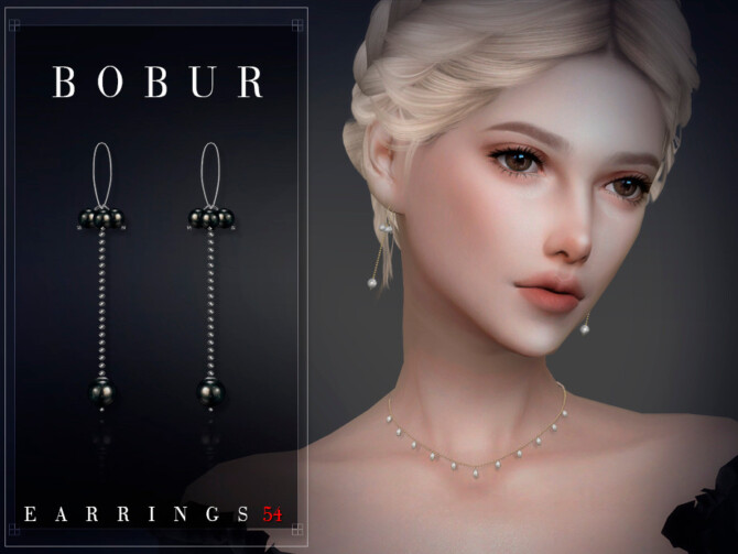 Sims 4 Earrings 54 by Bobur3 at TSR